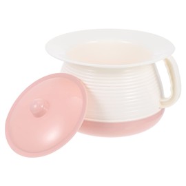 DOITOOL Chamber Pot Plastics Urine Bucket with Lids Portable Urinal Toilets Urine Bucket Bottle Bedpan Spittoon for Women Men Elderly Patient Disabled Pink