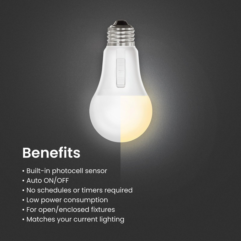 Feit Electric LED Dusk to Dawn Light Bulb, A21 100W