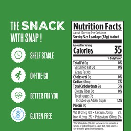 SuckerPunch Snappy Sweet Bread N’ Butter Dill Pickles Chip-Cut, Gluten Free, Kosher, Sugar Free, Low Calorie, Low Carb, on the Go, Non GMO, Keto Friendly, Vegan, 3.4 Oz Single Serve Pouch (12 Pack)