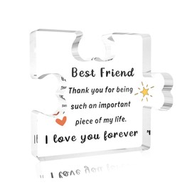 Friend Gifts,Friendship Thank You Graduation Bestie Birthday Inspirational Thoughtful Positive Women Day Creative Motivational Practical Christmas Valentines Gifts for Women Acrylic Plaque Ornaments