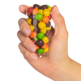 Loreso Tall Tumbler Shot, Mini Shooter Round Dessert Cups Clear Plastic Reusable Rewashable for Tasting Party, Small Round Shooters Appetizer Cup (96CT - 3.0oz Round Tall Cup)