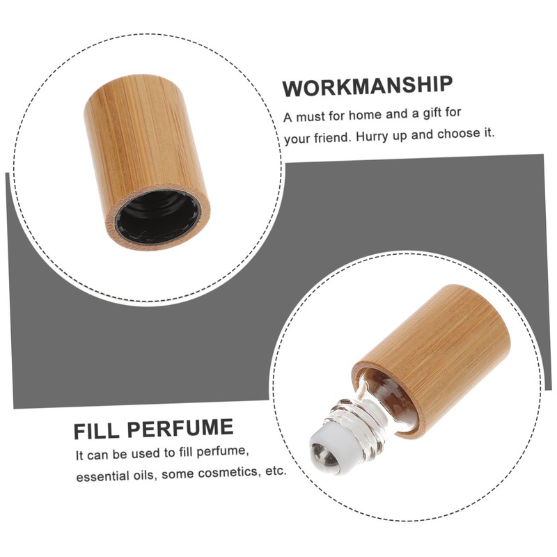 Ipetboom Travel-sized Wooden Essential Oil Bottle Portable Bottle Essential Oil