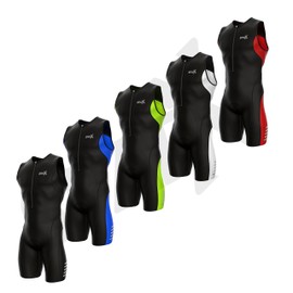 (Large, Black/White) - Sparx Men's Elite Triathlon Suit Trisuit SpeedSuit Skinsuit Swim-Bike-Run Triathlon Race Suit