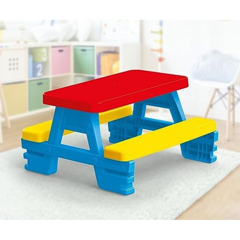 DOLU : Big Plastic Picnic Table for 4 - Blue,
