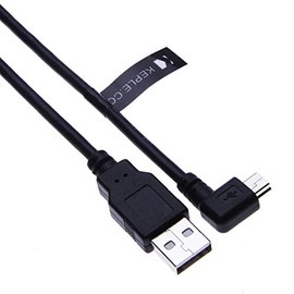 Keple Rechter Winkel Mini USB Kabel Ladegerät und Datentransfer USB auf Mini USB Stecker Anschlusskabel zum Garmin Nuvi 200 / 200W / 205 / 205W / 250 / 250W / 255 / 255W / 260 / 260W