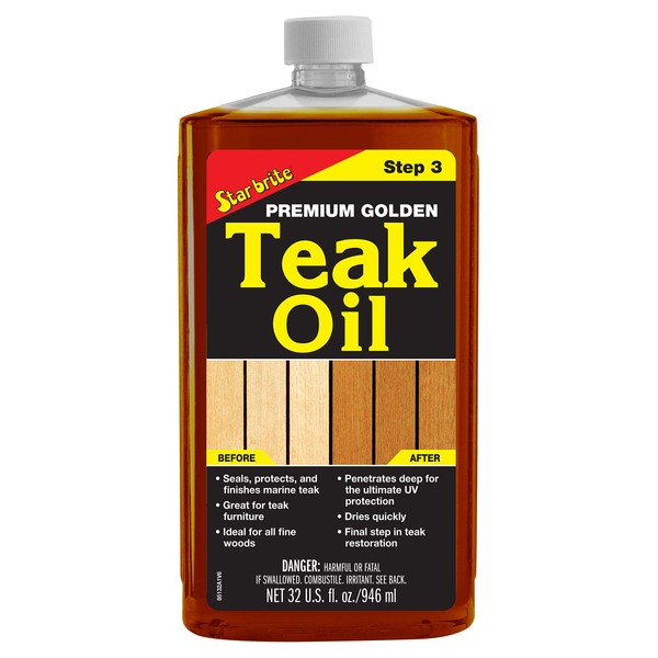 STAR BRITE Premium Golden Teak Oil - Ultimate Sealer, Preserver