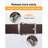 JUKMO 38mm Leather Ratchet Belt Mens Gift Boxed, dark brown
