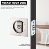 PATIKIL Pocket Door Lock with Keys, Invisible Recessed Handle Latch,