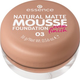 essence Natural Matte Mouse Foundation, No. 03, Nude, Mattifying, Covering, Express Result, Matte, Vegan, Oil-Free, Perfume, No Alcohol, Pack of 1 (15 g)