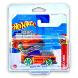 Hot Wheels Custom Small Block (Orange, Blue & Green) 2/5 Brick Rides 2023-30/250 (Short Card) - COMES IN A KLAS CAR KEEPER PROTECTIVE COLLECTORS CASE - HKH16