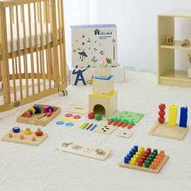 Adena Montessori Play Kit for 16-18 Months Baby Interactive Learning Toys for 1.5 Year Olds