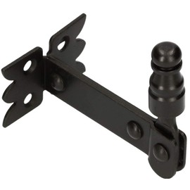 KOTARBAU® Window Shutter Holder 68 mm Screw-In Window Holder Folding Shutter Window Lock Powder Coated Black Steel