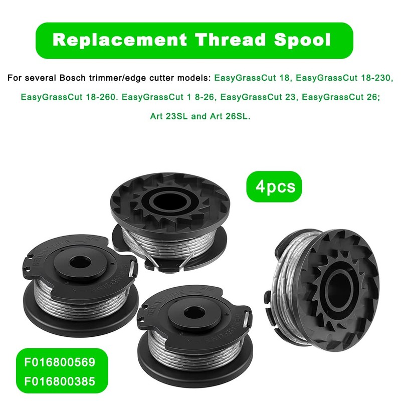 Pack of 4 Thread Spools Grass Trimmer Thread Replacement Spools