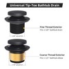 Matte Black Bath Tub Drain and Overflow Kit, Universal All