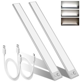 silingmo 15.7 Inch 148 LED Under Cabinet Lighting,3 Color Temperatures Dimmable Closet Lights Motion Sensored,3000mAh Battery Closet Lights,Lights for Under Cabinets in Kitchen,Wardrobe,Stairs