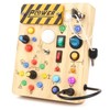 Joyreal Busy Board, Montessori Toys, Wooden Busy Board with LED