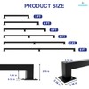 CHONGNI 3FT Stair Railing Indoor, Matte Black Square Tube Handrail,