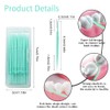 Toothpicks,Tooth Picks Flossers with Bristles,Double-Side Dental Picks,Plastic Toothpicks Disposable,Portable Package(40