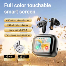 StitchGreen LX-10 Hybrid Active Noise Cancelling Wireless Earbuds BT 5.4 Play Time 4-5 Hours Stereo in-Ear Headphones, Environment Noise Cancelling Gaming Earbud, Waterproof IPX-4