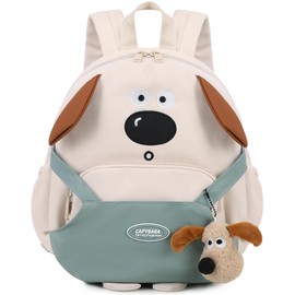 Makukke Children's Backpack for Ages 2 and Above 8 L Casual Children's Backpack, Girls' & Nursery Backpack, Boys Nursery Travel Backpack, Hiking Backpack, Beige-Dog, S