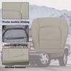 Priprilod Tan Leather Passenger Side Bottom Replacement Seat Cover Compatible