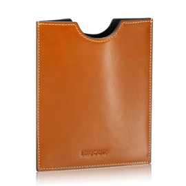 HISCOW Minimalist Passport Sleeve - Italian Calfskin (Antiqued Brown)