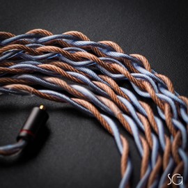 SoundsGood Livyatan 4 Core Riviyatan Handmade Re-Cable Silver Plated Oxygen Free Copper + High Purity Monocrystalline Copper Earphone Upgrade Cable Replacement Cable (2Pin-3.5mm)