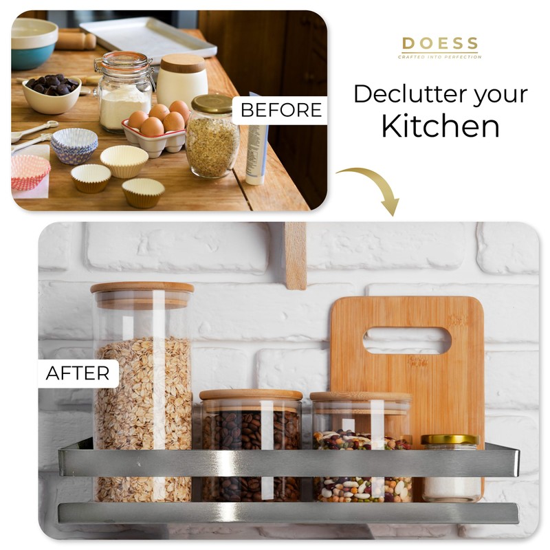 DOESS Spice Rack- Kitchen Rack-Hangable Kitchen Rack-Kitchen Cabinet Organizer-Spice Jar