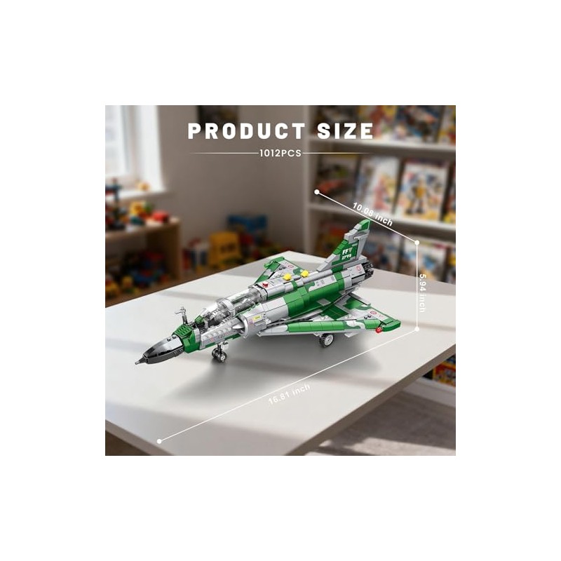 Reobrix Mirage 2000 Fighter Jet Building Kit for Adults and