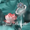 Just Breathe Lotus Spinner Ring for Women 925 Sterling Silver
