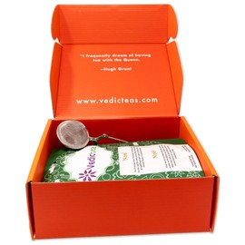 Holiday Tea Collection, Tea Gift Box Set for The Holiday & Christmas, 5 Teas Loose Leaf 30g Each & Tea Tong by Vedic Teas