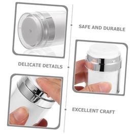 WOONEKY 3pcs Portable Cosmetic Sample Boxes Cream Bottles for Travel Airless Pump Dispenser for Lotions and Moisturizers Lightweight and Durable