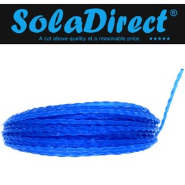 SolaDirect 15 metres of 1.6 mm Strong TWIST Strimmer Brush Cutter Line Trimmer Line, Heavy-Duty, Low Noise for Grass Trimmers and Brushcutters