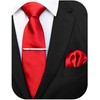 JEMYGINS Men's Satin Tie Set Tie & Pocket Square &