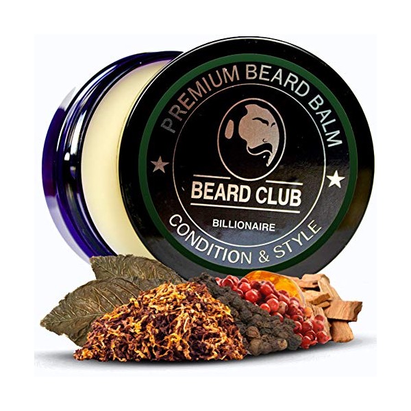 Beard Club - Billionaire Beard Balm - Beard Wax - Beard Conditioner - Beard Balm for Men - Beard Moisturiser - Beard Butter - Beard Cream - Beard Conditioner for Men - Beard Wax for Men