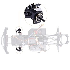 Hobbypark Brass Front Steering Knuckles Heavy Weights for SCX10 II Upgrades Compatible with Axial SCX10 II Honcho (Black&Gold)