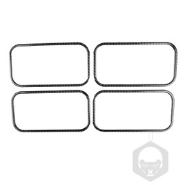 Generic Car Outside Door Handle Frame Trim Decals Sticker Real Premium Carbon Fiber Compatible with Hummer H2 2003 2004 2005 2006 2007 3D Effect Auto Exterior Accessories Cover Black, HRH20307