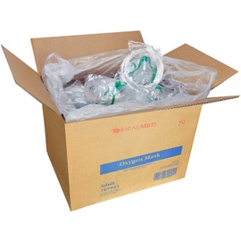 Dealmed Non-Rebreather Oxygen Mask, Adult, 50 Count