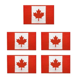 5Packs Canada Flag Patches for Backpack (Style A)
