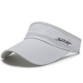 Weuiean MOKX-07 Sun Visor, Men's, UV Protection, Women's, Wide Brim Hat, Cap, Size Adjustment, UV Protection, Sun Protection, white, Free size