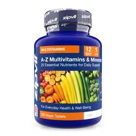 Zipvit A-Z Multivitamin Tablets, Vegan Multivitamin & Minerals for Men and Women, 360 Tablets (12-Months Supply), 25 Essential Vitamins & Minerals for Immune Support, Bone Health, and Energy
