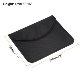 MECCANIXITY 2Pcs Faraday Bag, RFID Signal Blocking Pouch 9 Inch Anti-Tracking Anti-Theft Anti-Spying for Tablet Pad Phone and Key Fob, Black