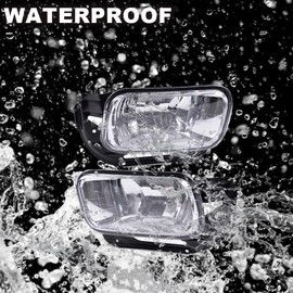 G-PLUS Bumper Fog Lights Compatible with 2009-2012 Dodge Ram 1500 / Dodge 2010-2018 Ram 2500 3500 Clear Lens Driving Lamps w/Bezel + H10 12V 42W Halogen Bulbs