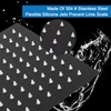 HarJue Shower Head with Extension Arm, High Pressure Square with