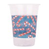 Glad Holiday 16oz Clear Plastic Cups with Candy Cane Design