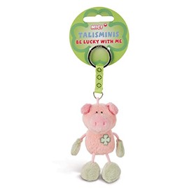 NICI Key Ring Talisminis Pig Pink / Green 7 cm