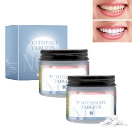 Nobs Toothpaste Tablets 2 Boxes Hydroxyapatite Toothpaste, Toothpaste Tablets, No Bs Toothpaste Tablets, Chewable Toothpaste Tablets, Environmentally Friendly and Travel-Friendly