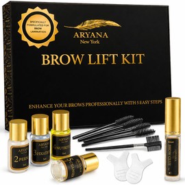 ARYANA NEW YORK Kit de laminación de cejas  En casa DIY Perm para tus cejas  Levantamiento profesional instantáneo para cejas más completas  Brocha...