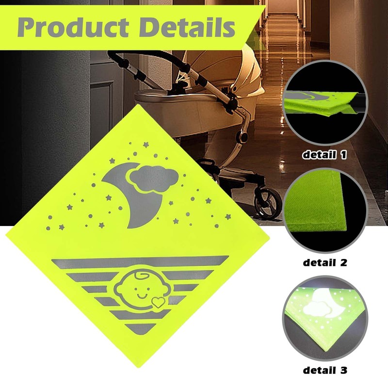 GOMETY Reflectors for Pushchairs, Pack of 6, 12 x 12