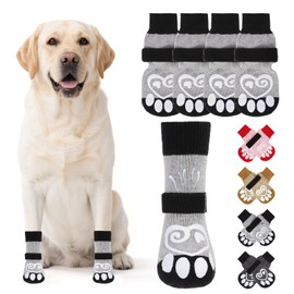 KOOLTAIL Dog Socks for Hot/Cold Pavement to Prevent Licking Paws,Dog Boots&Paw Protector for Hardwood Floors Anti Slip,Traction Control Booties for Small Medium Large Senior Dogs